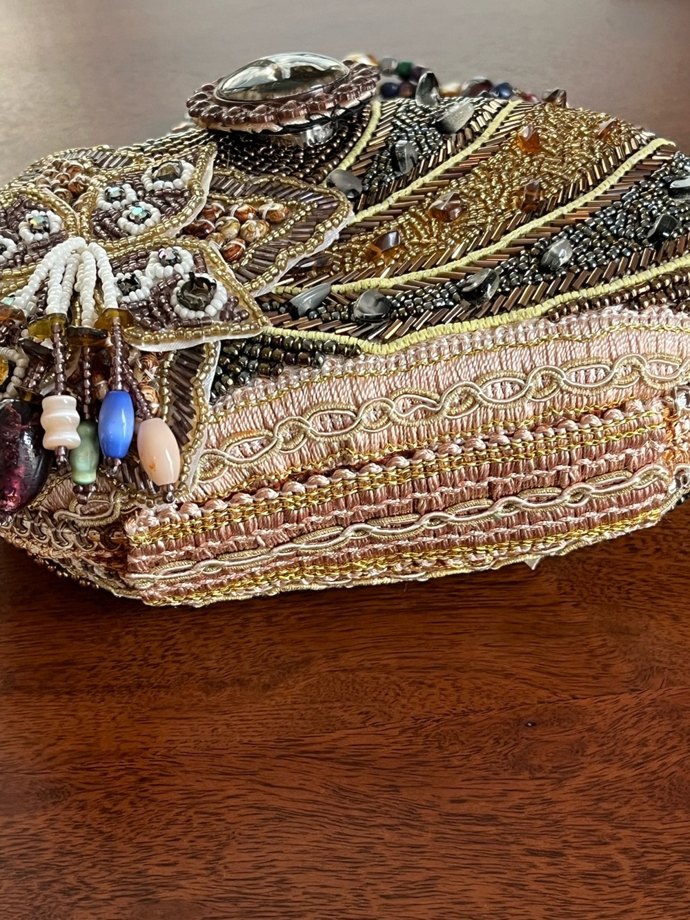 RARE Vintage Mary Frances Archival Beaded Top Handle Bag - 3D Butterfly Motif - Picture 9 of 16